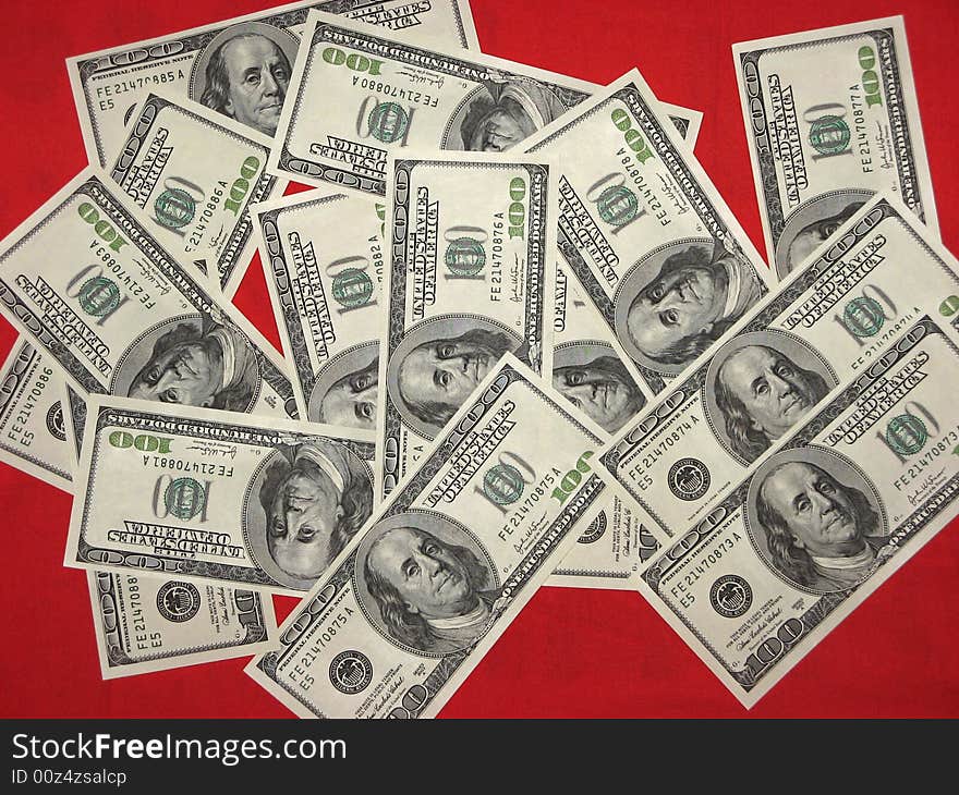 Background from american dollars banknotes