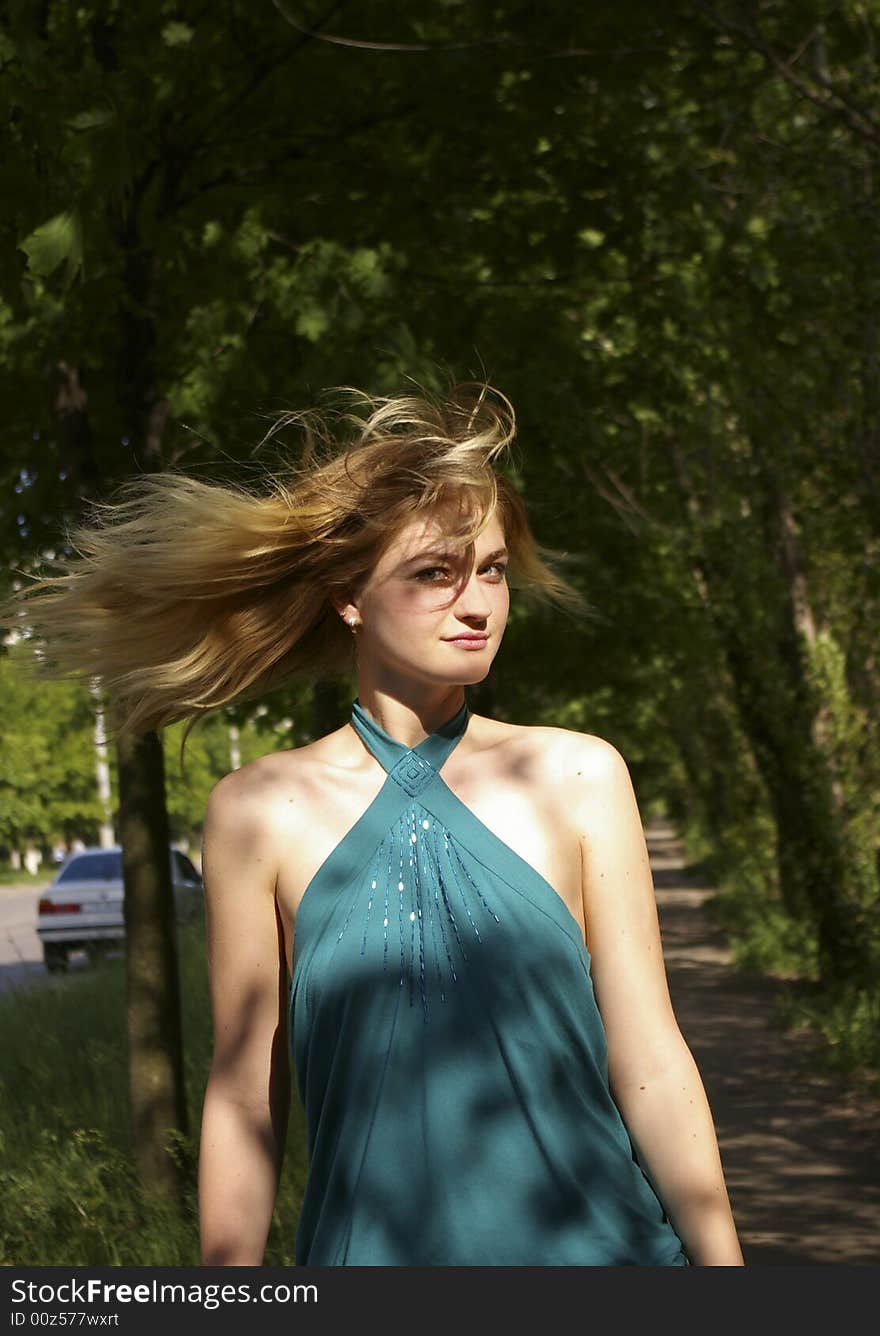 Cute woman with beautiful hairs