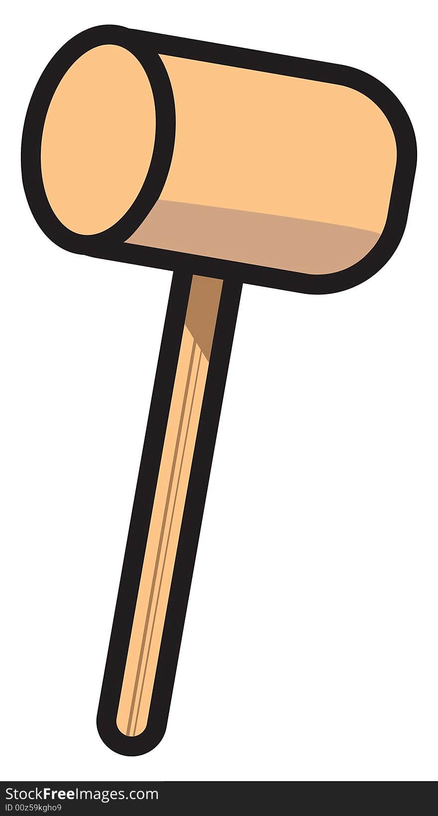 Cartoon illustration of a mallet