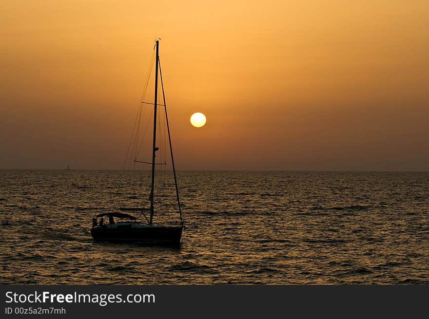 Sunset sailing