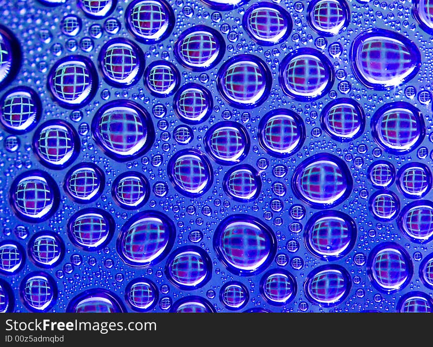 Abstract background of water drops with reflection. Abstract background of water drops with reflection