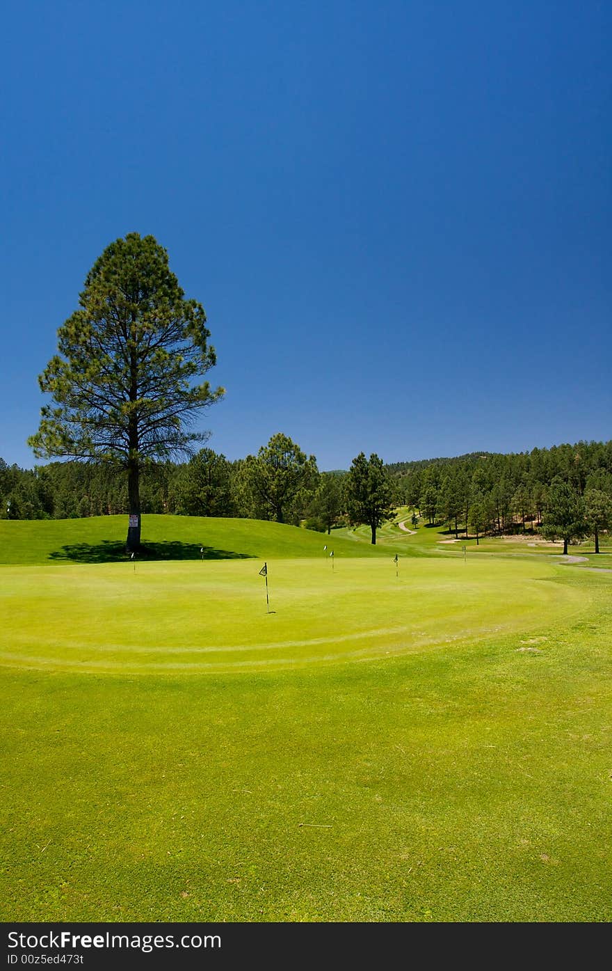 A vibrant image of a golf course in Arizona. A vibrant image of a golf course in Arizona