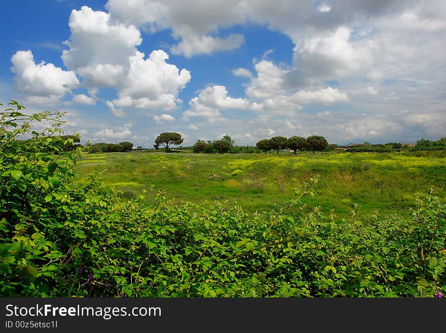 Roman Countryside with Cumuli Clouds