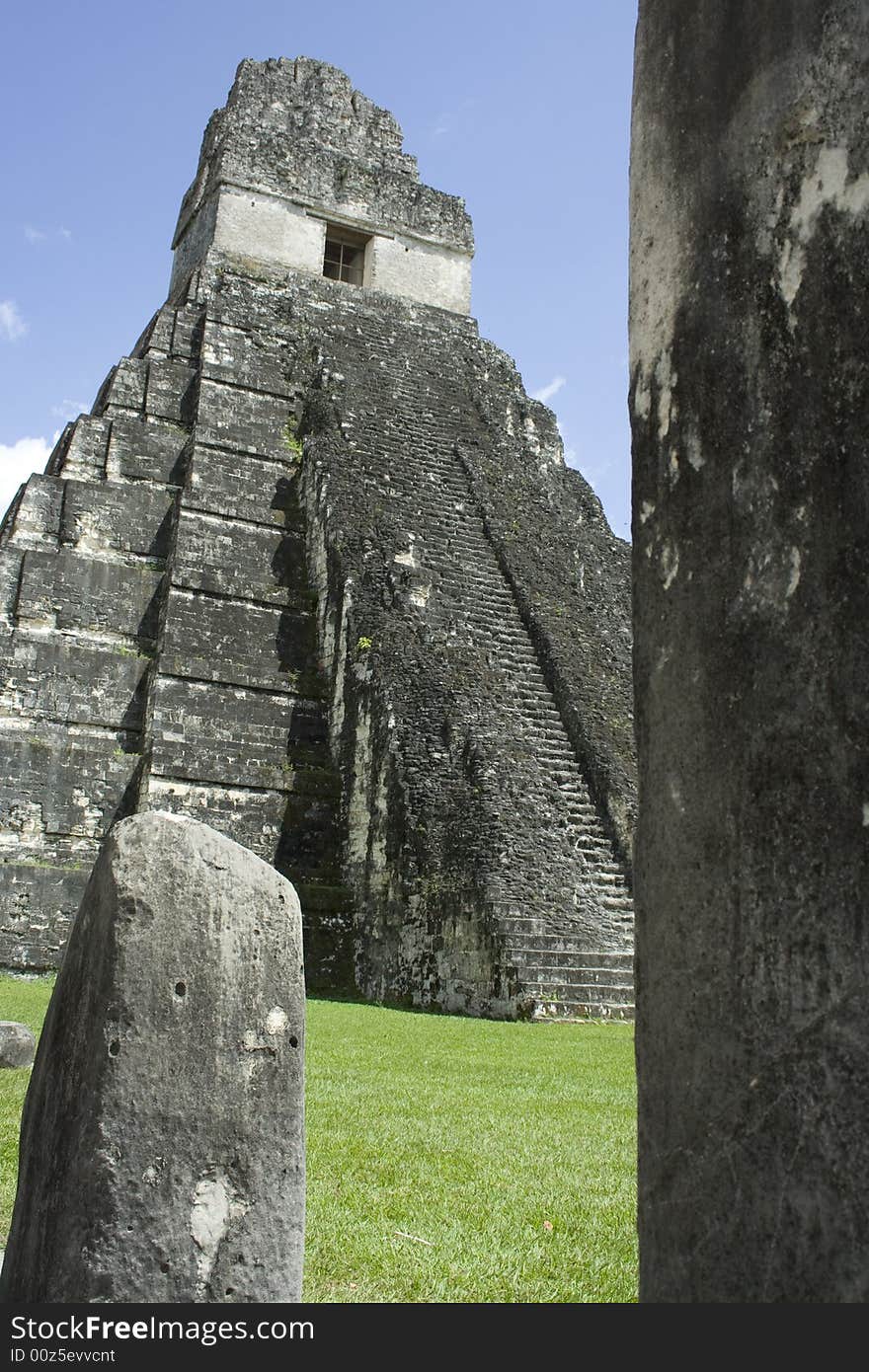 Temple 4 on the main plaza at the Mayan ruins of Tikal in Guatemala, Central America. Temple 4 on the main plaza at the Mayan ruins of Tikal in Guatemala, Central America.