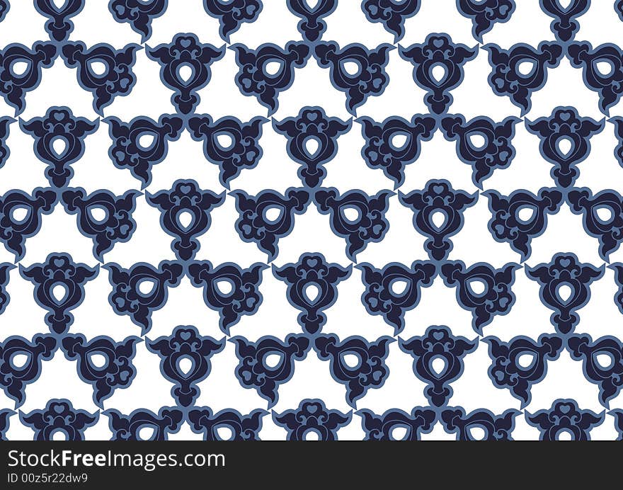 Ottoman style wallpaper pattern and shape