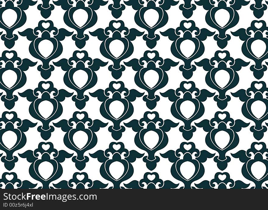 Ottoman style wallpaper pattern and shape