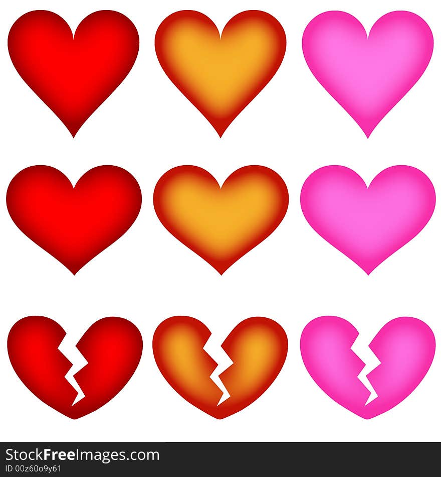 Heart Shape Icons - Buttons