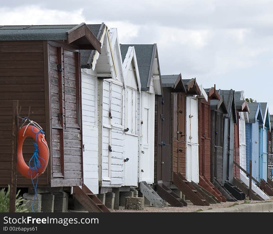 Wooden beach Huts Frinton Essex