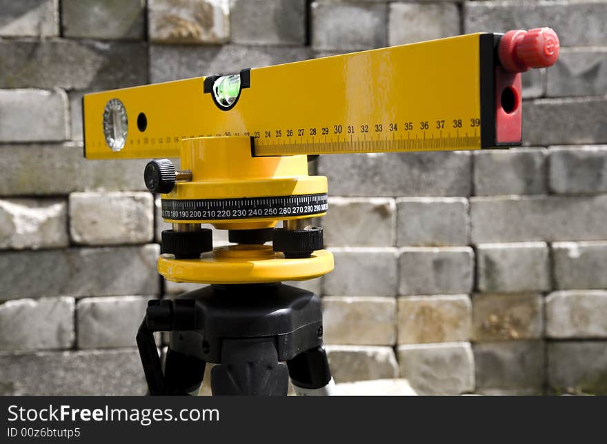 Construction Site - Laser Spirit Level on Tripod