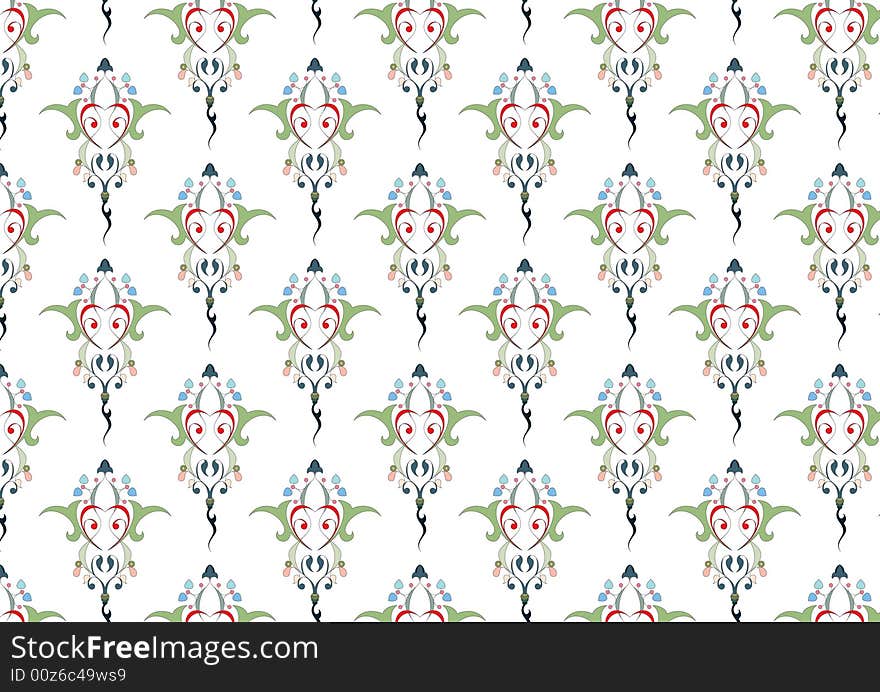 Ottoman style wallpaper pattern and shape