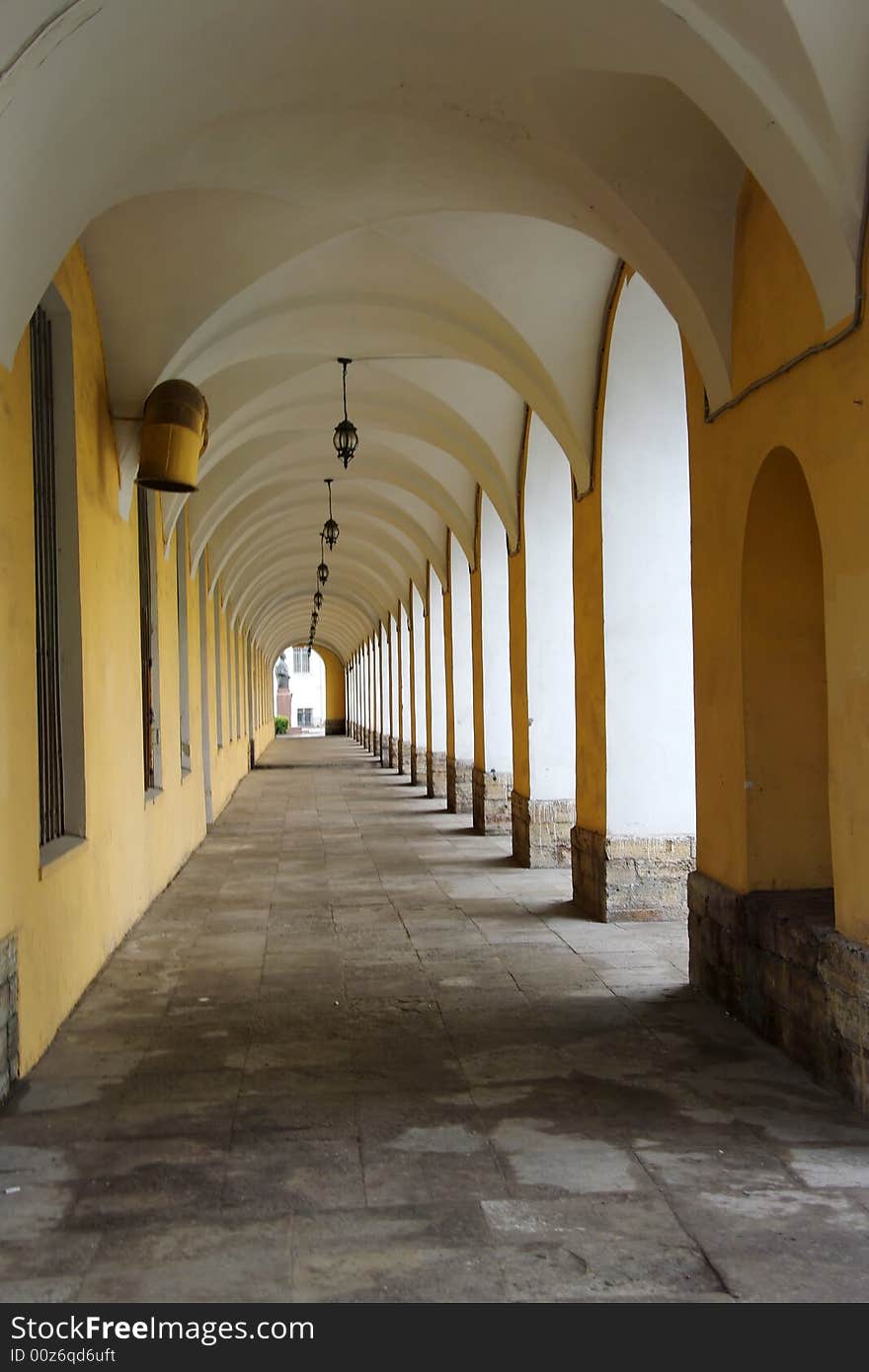 Old-fashioned gallery in Saint-Petersburg