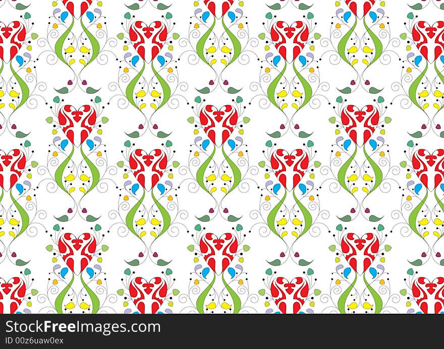 Ottoman style wallpaper pattern and shape