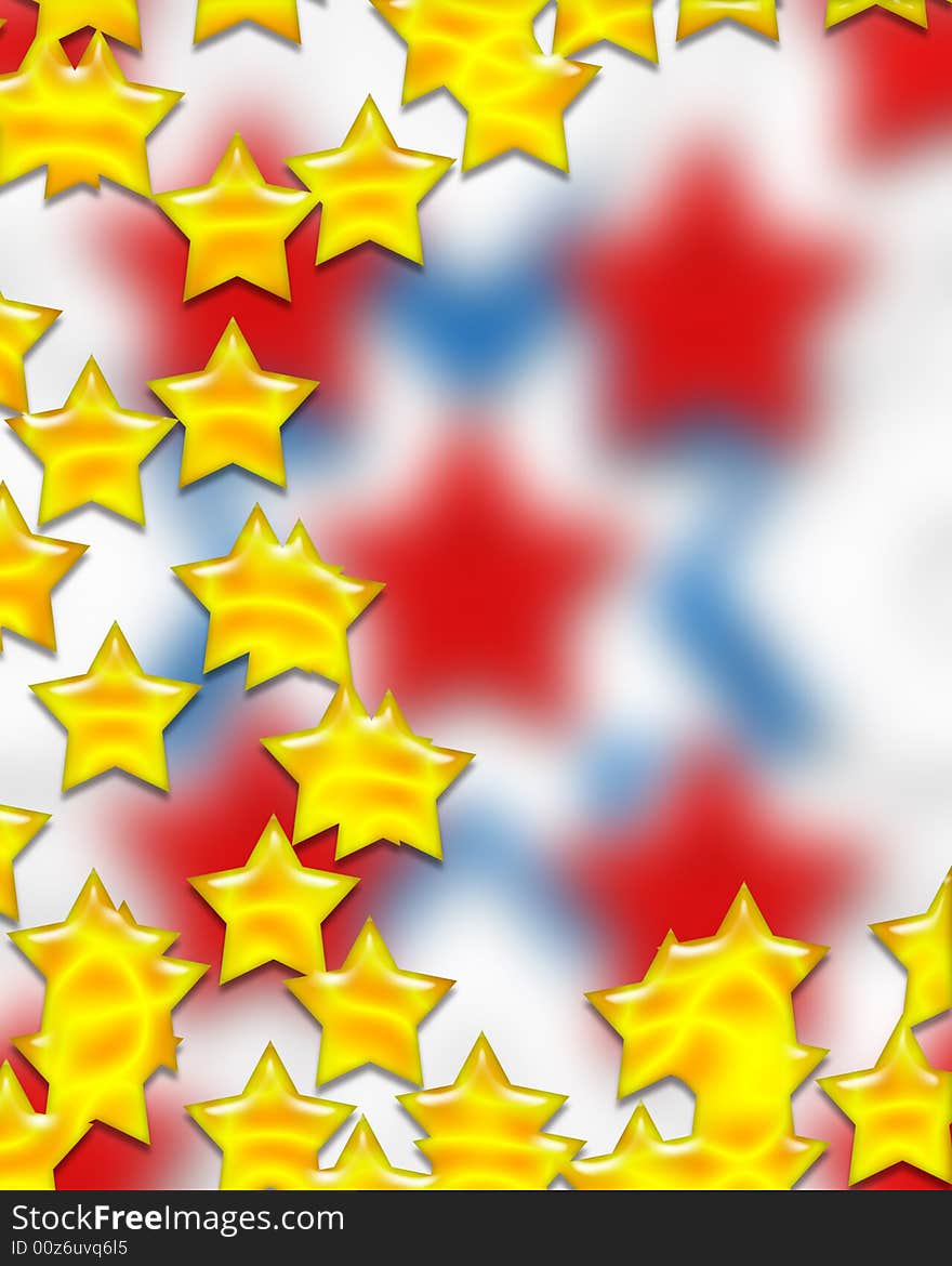 Digital yellow stars