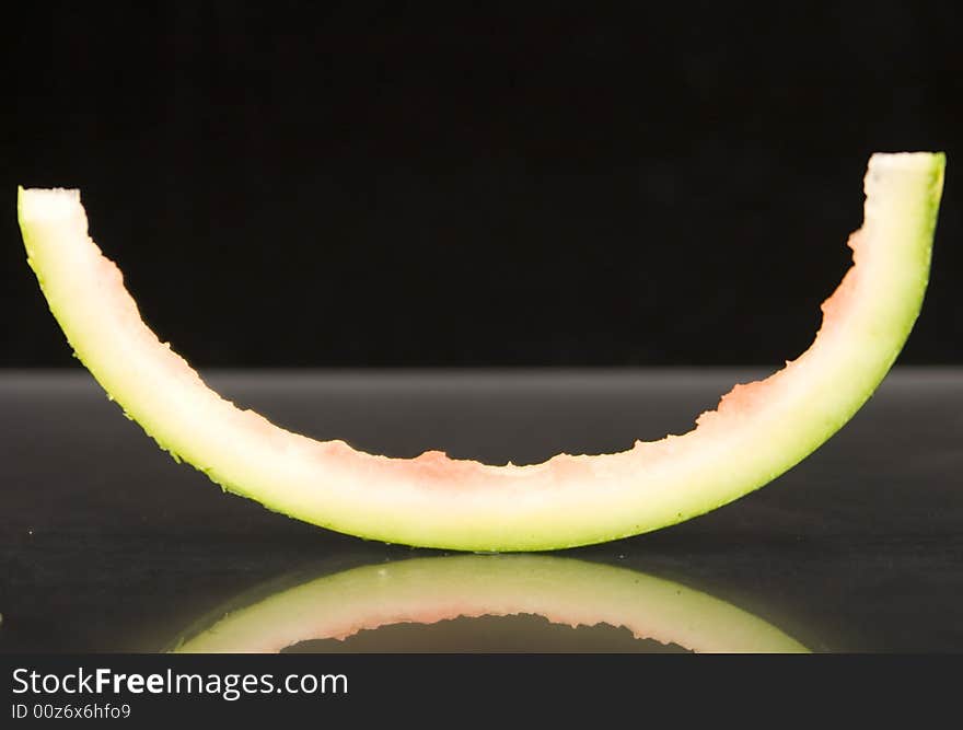 Eaten Juicy Water Mellon Cut Into Peices