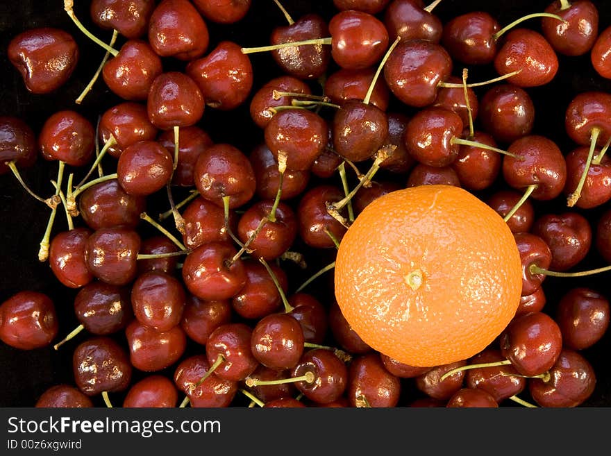 Multi Cherries with single orange