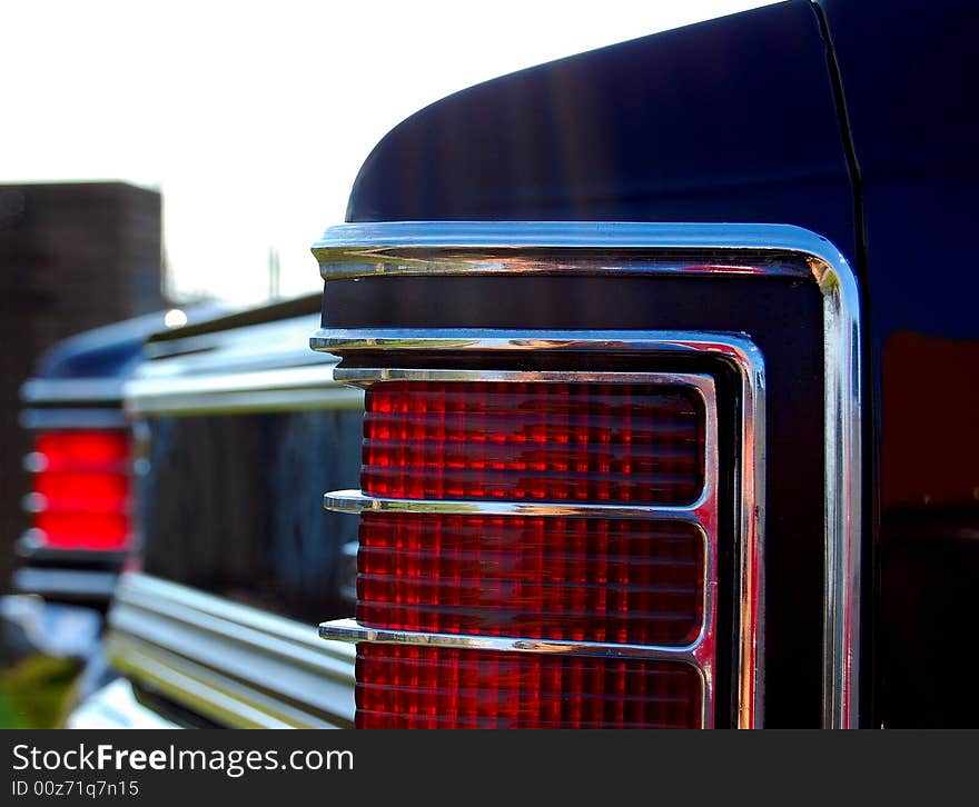 Chevelle Taillights, focus on the closest lights chrome and lens.