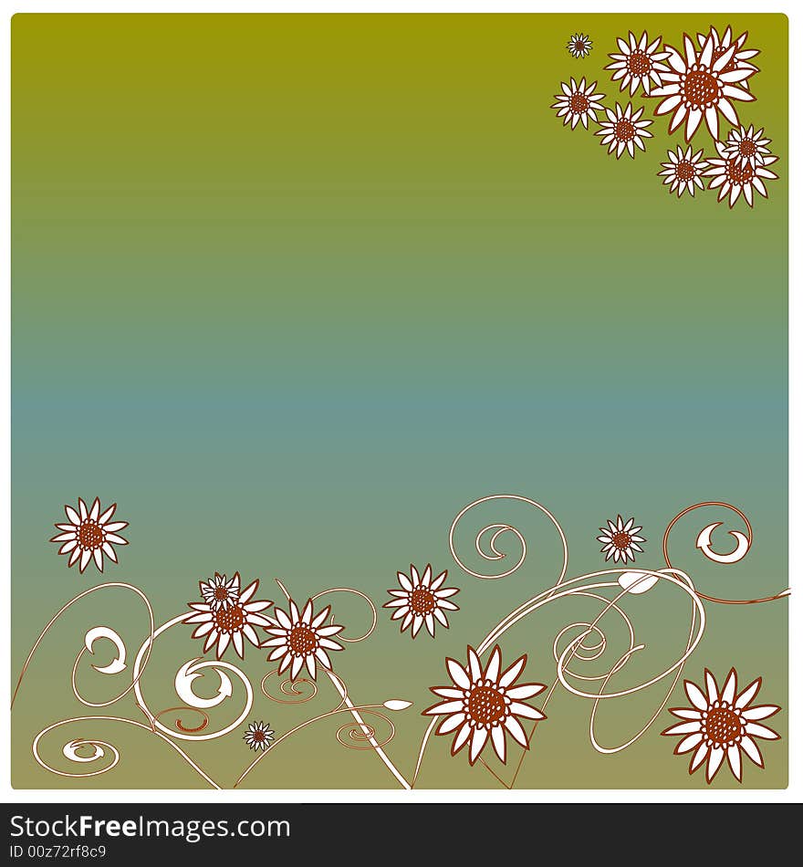 A scalable vector illustrated background of a hazy floral design. A scalable vector illustrated background of a hazy floral design.