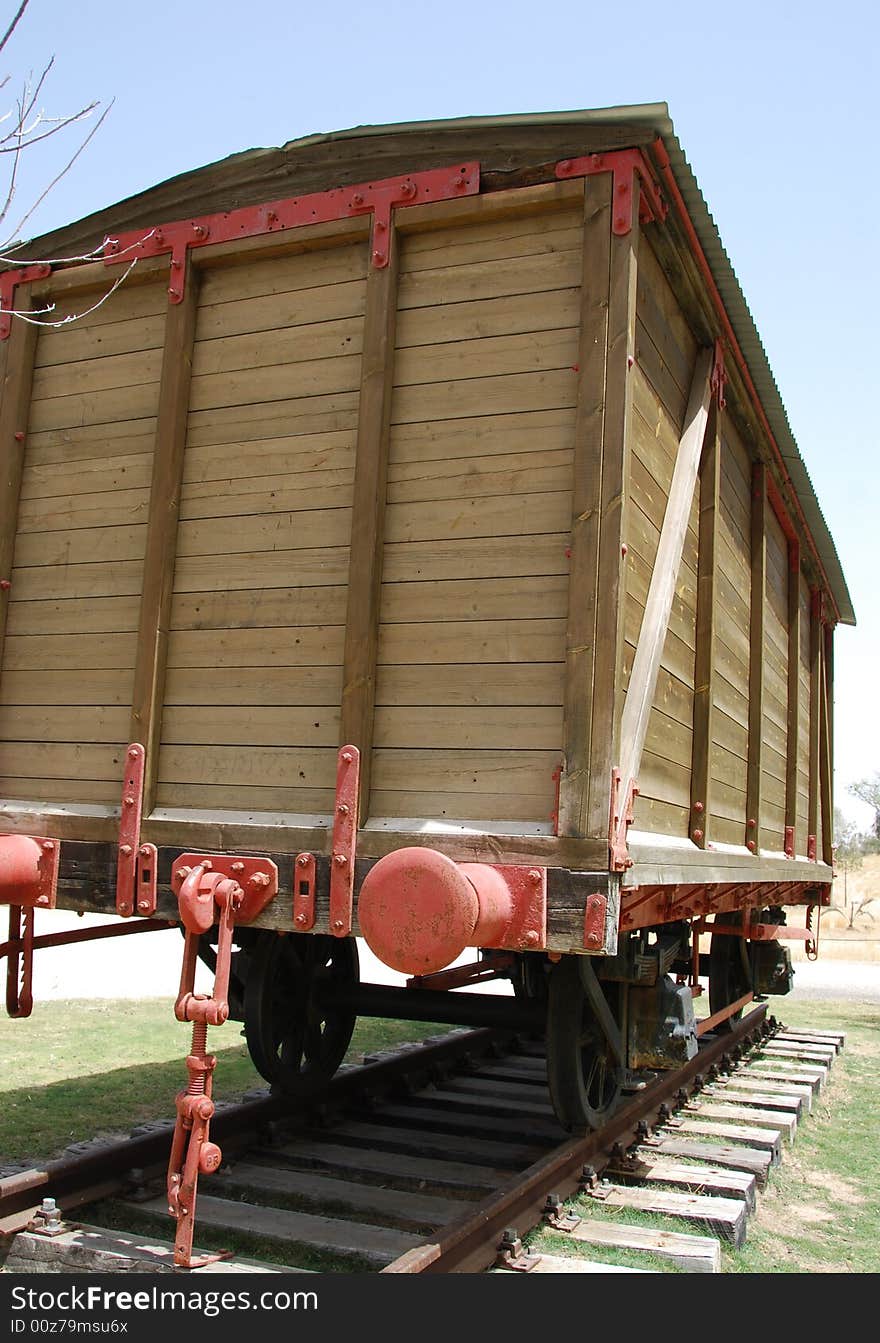 Old rails and the ancient car on them (19-th century). Old rails and the ancient car on them (19-th century)