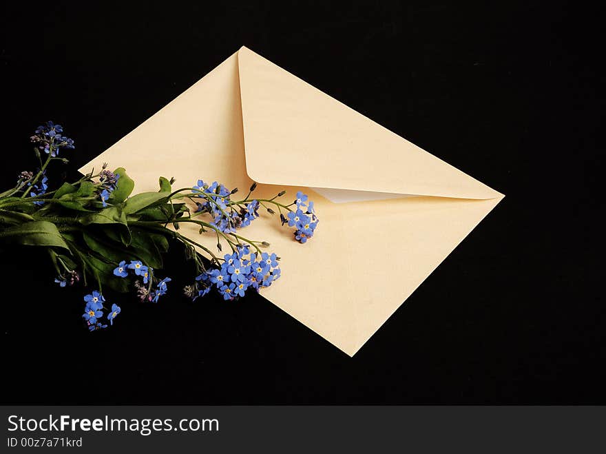 Envelope with flowers