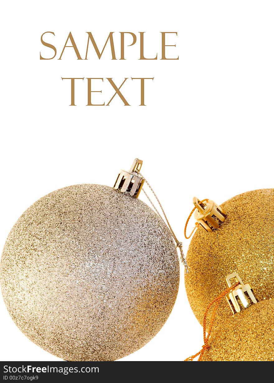 Christmas decoration on white background