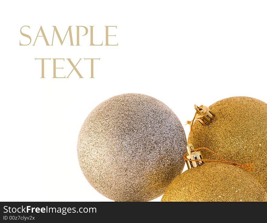 Christmas decoration on white background