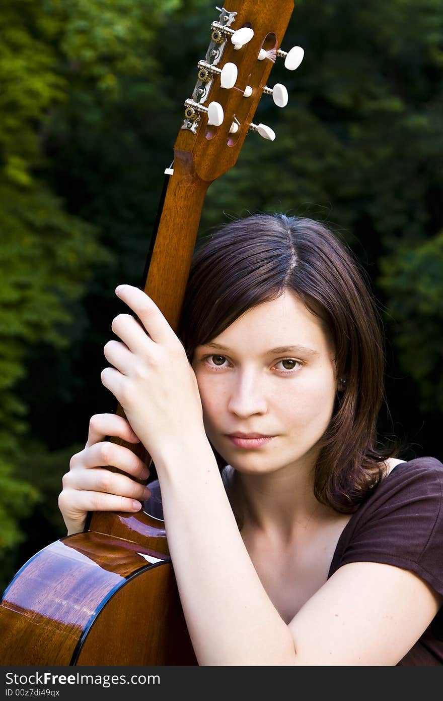 Young woman with guitar