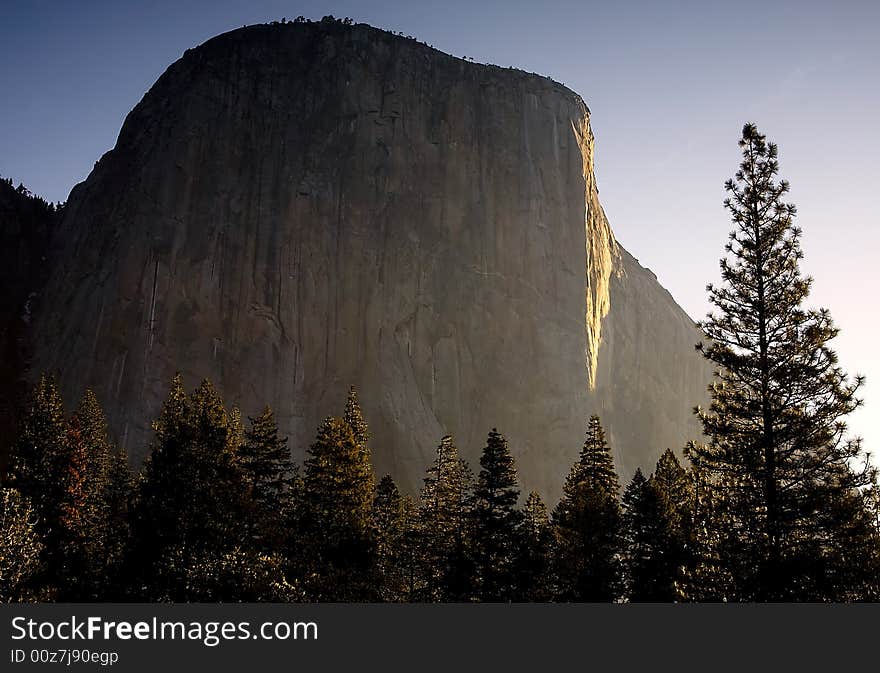 This is an image of El Capitan at sunrise. This is an image of El Capitan at sunrise.