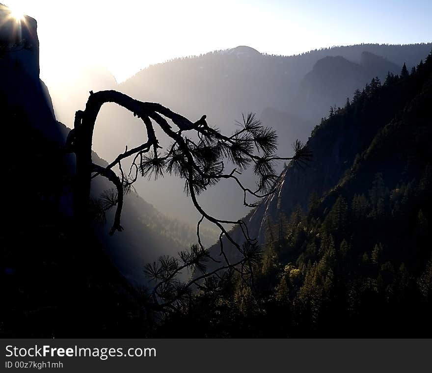 This was a shot taken as the sun rose near Half Dome. This was a shot taken as the sun rose near Half Dome.