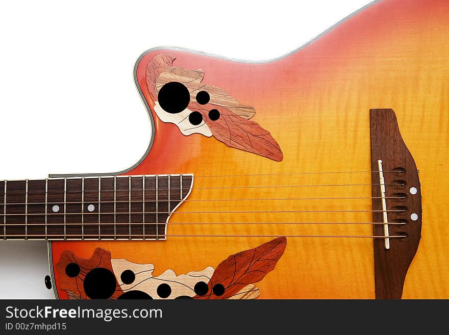 Close up of an ovation guitar. Close up of an ovation guitar