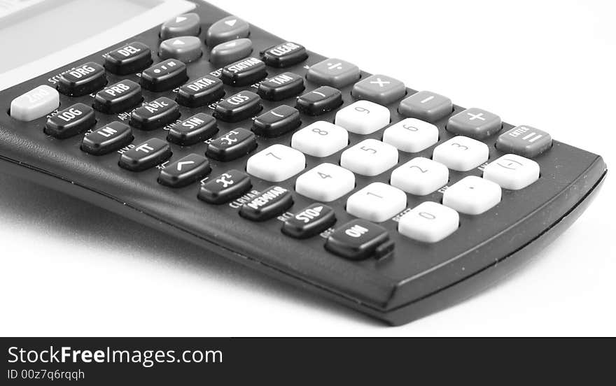 Calculator against blank