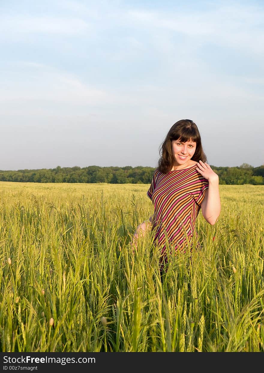 Beautiful Teen lady in Field