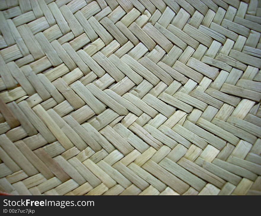 Wattled straw texture, a part of a hat