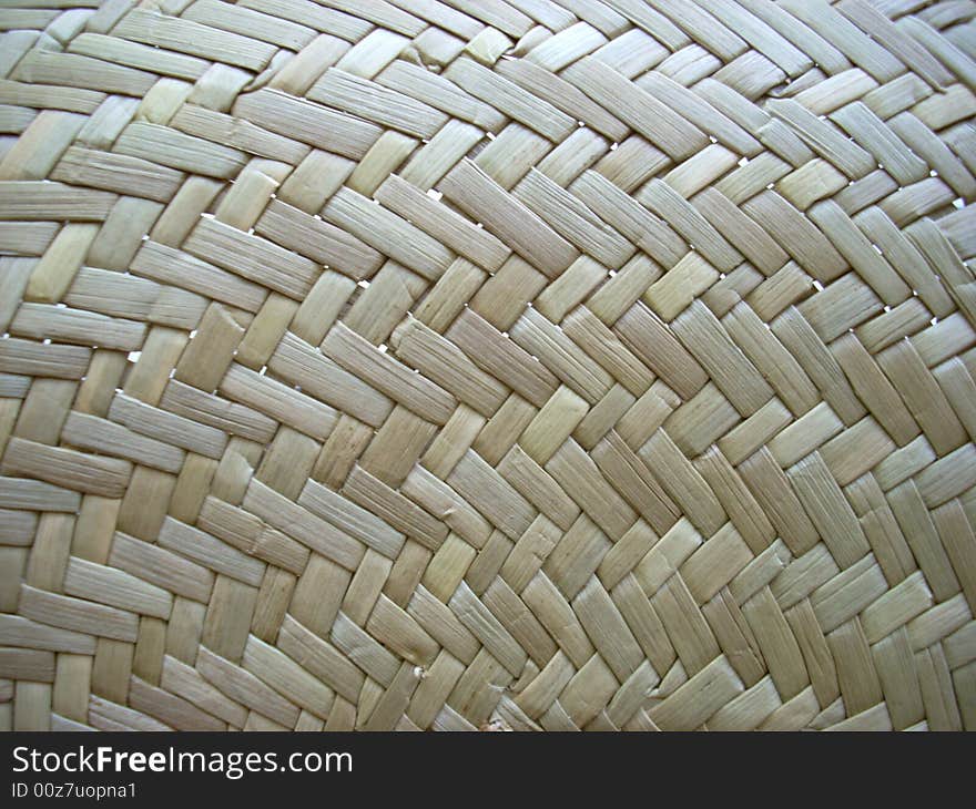 Wattled straw texture, a part of a hat