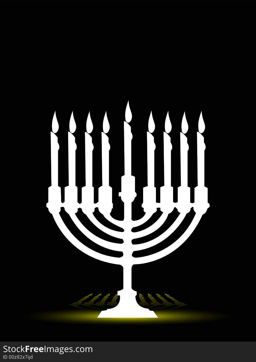 Menorah on dark background abstract backgrouds