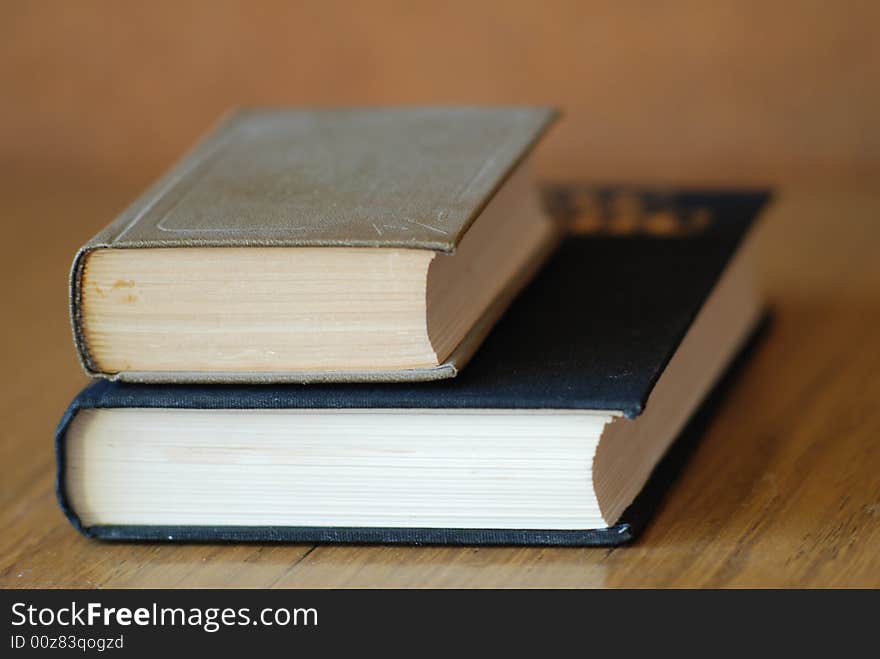 Two old books with different size - small and big