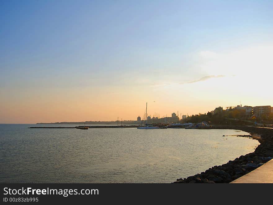 Landscape of resort in Bulgaria - Neseber. Landscape of resort in Bulgaria - Neseber