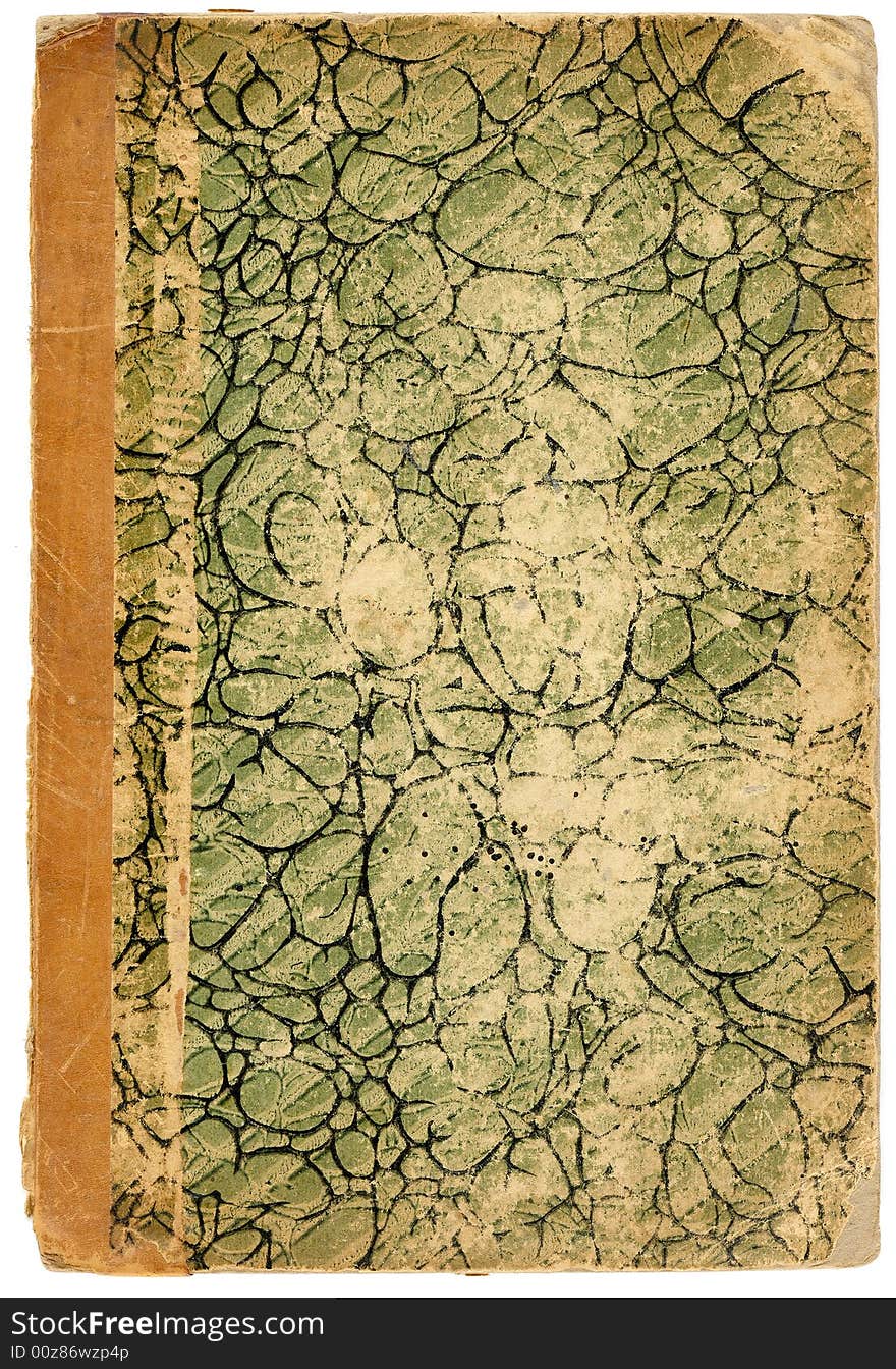 Old book with cover in imitation of stone.