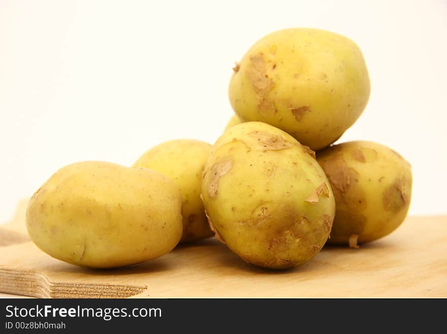 Potatoes on isolated white background