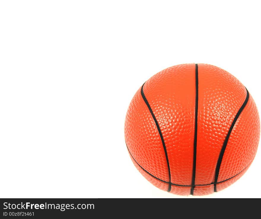 Basketball toy on white background