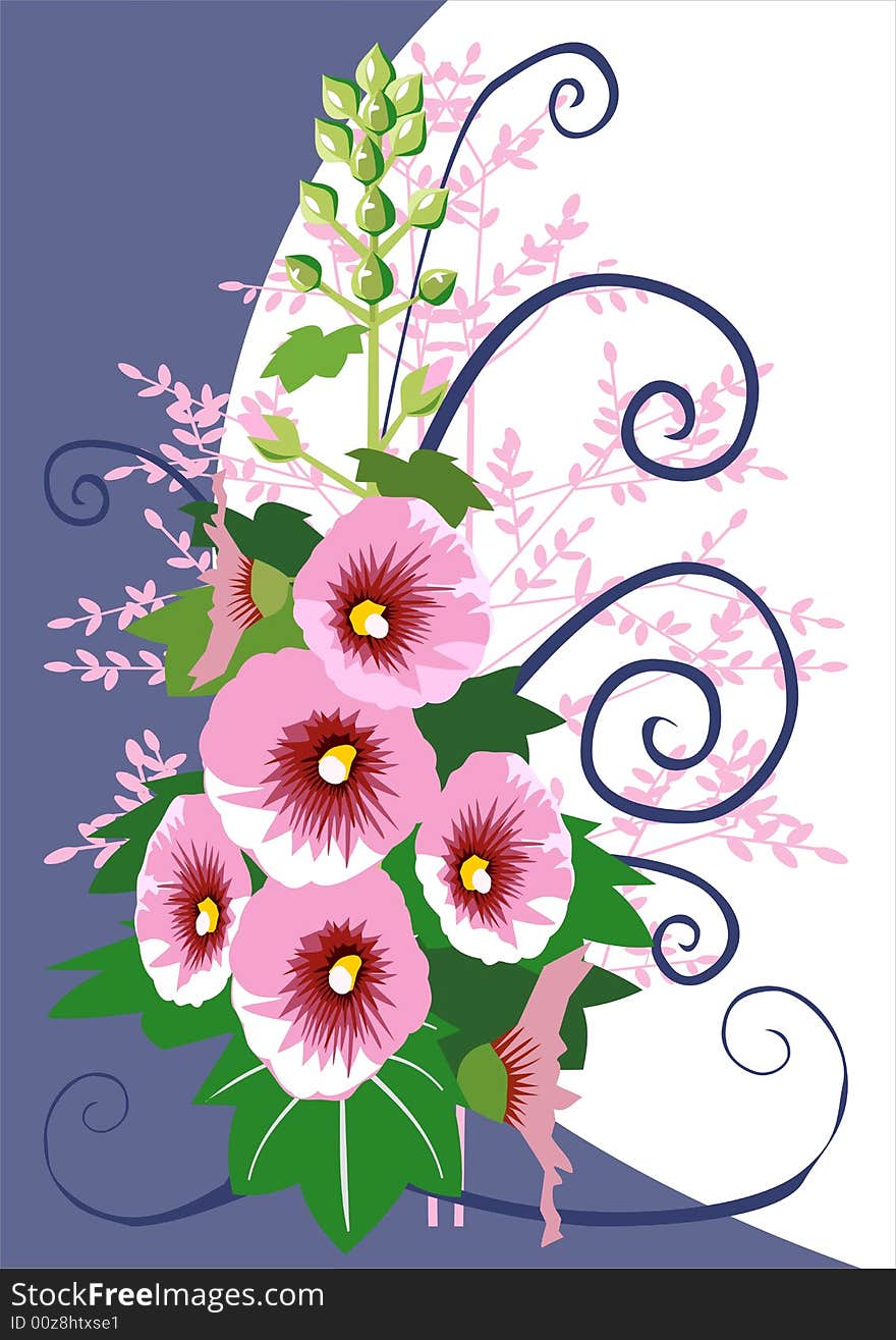 Flowers And Decorative Ornament