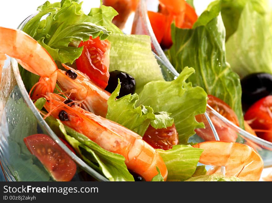 Fresh shrimp salad