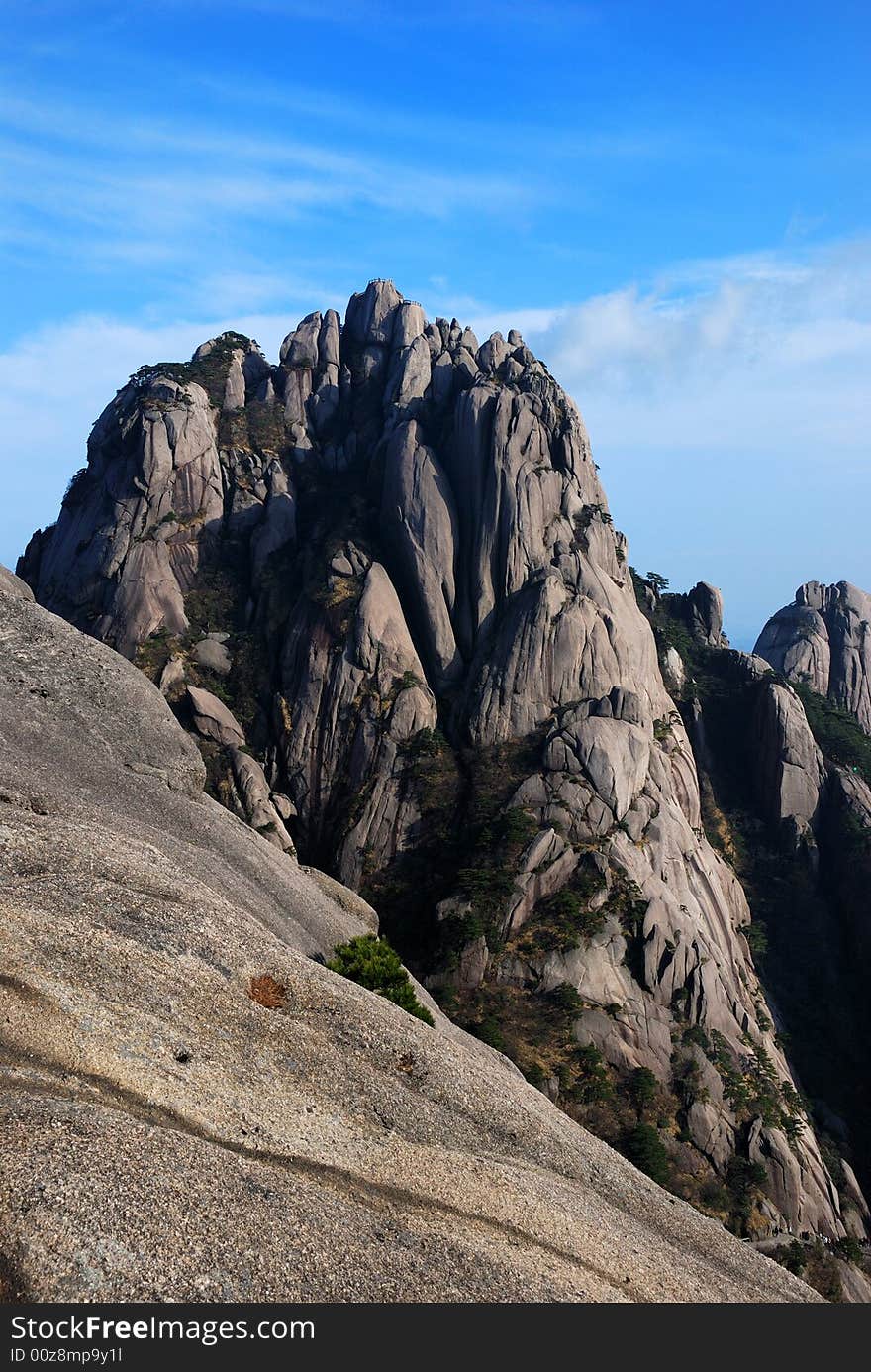 Blue sky mountain beauty landscape