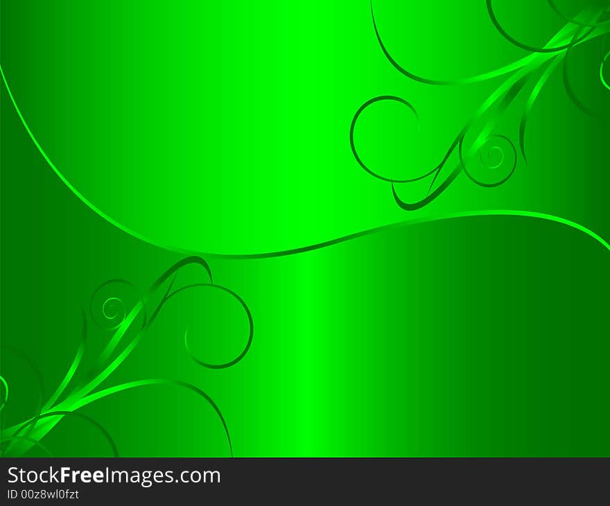 Floral green design, vector illustration