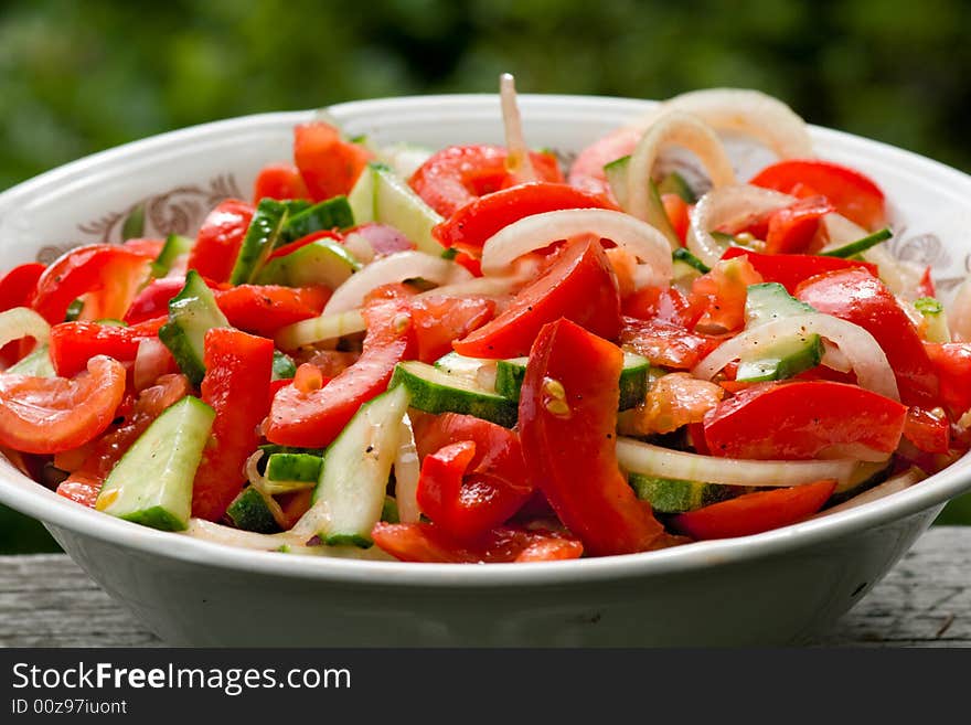 Plate with colourful fruit mix