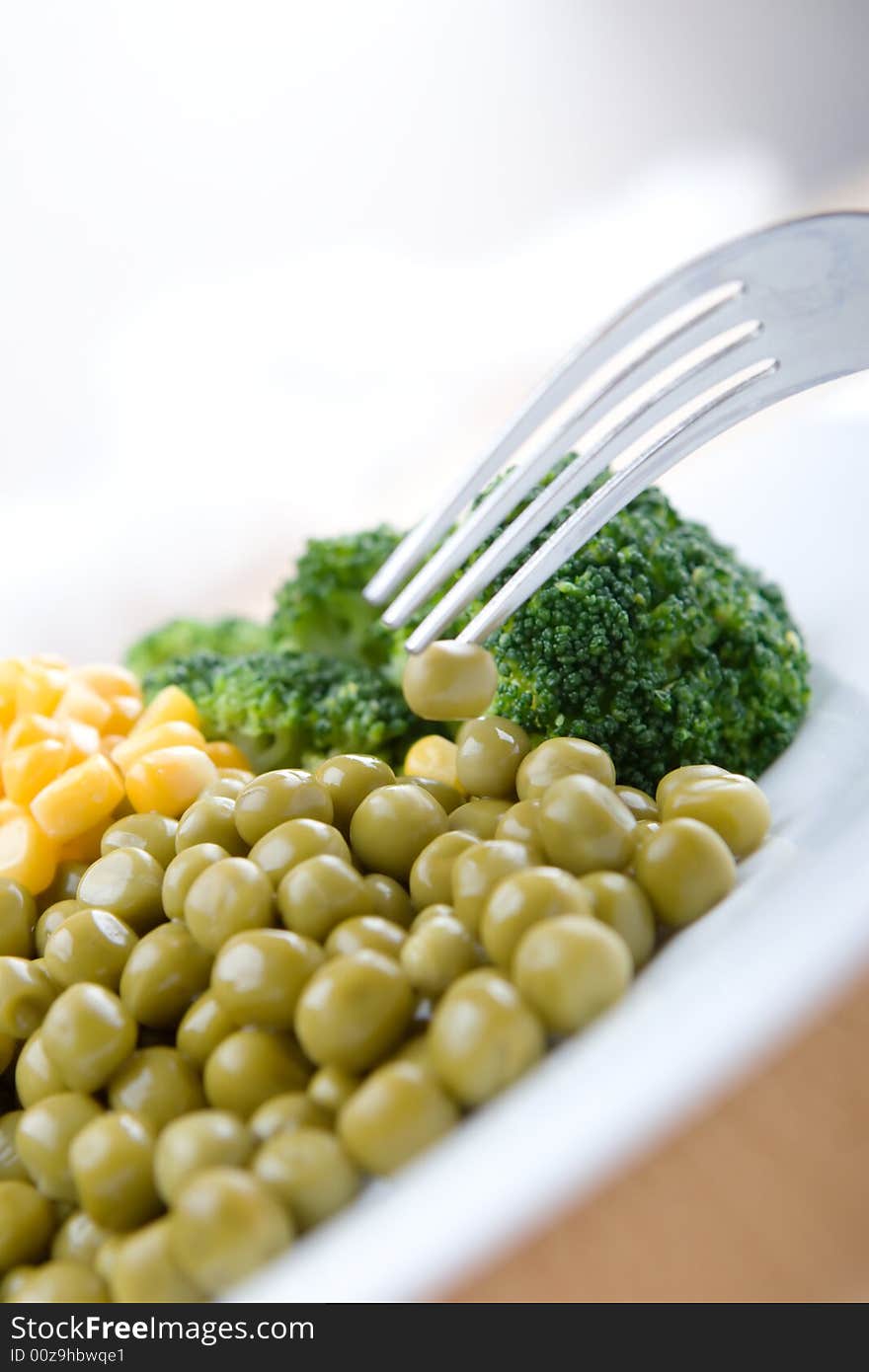 Fresh vegetables in white dish