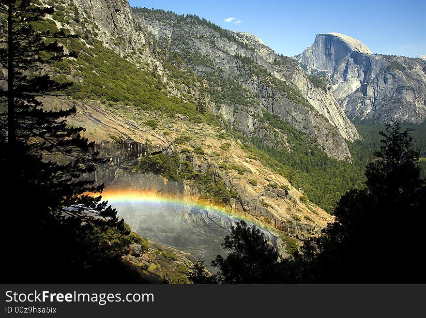 Half Dome and Rainbow