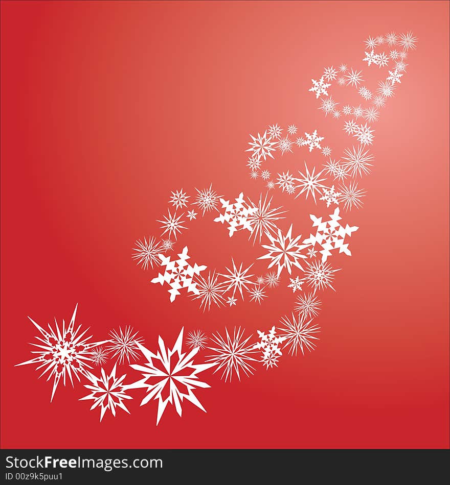 Christmas background of a swirly spiral made from snowflakes. Also available as vector. Christmas background of a swirly spiral made from snowflakes. Also available as vector.