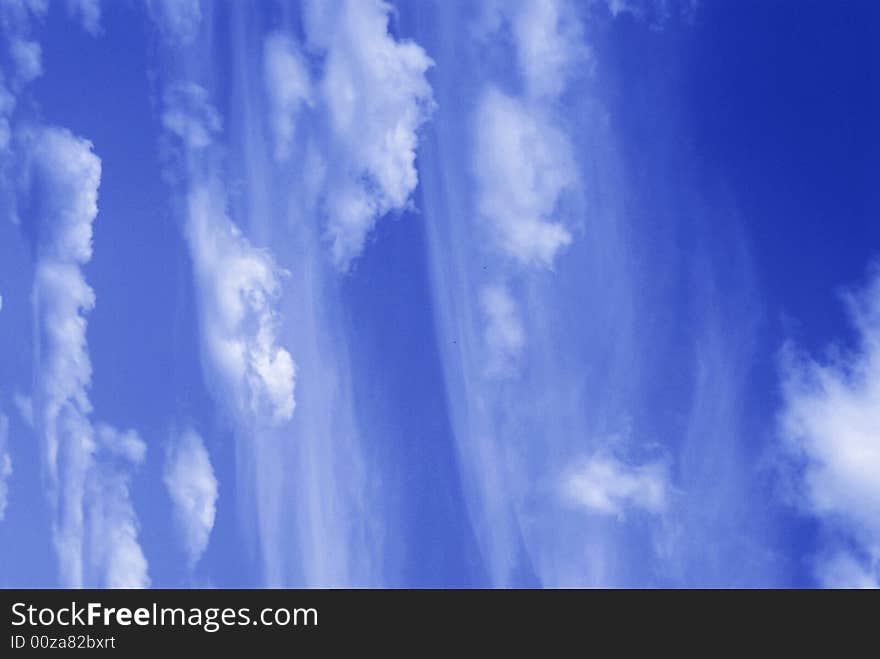 Beautiful white clouds on blue sky