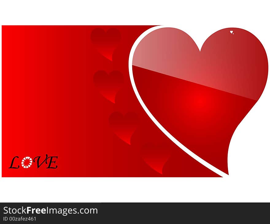 Heart illustration isolated on white background