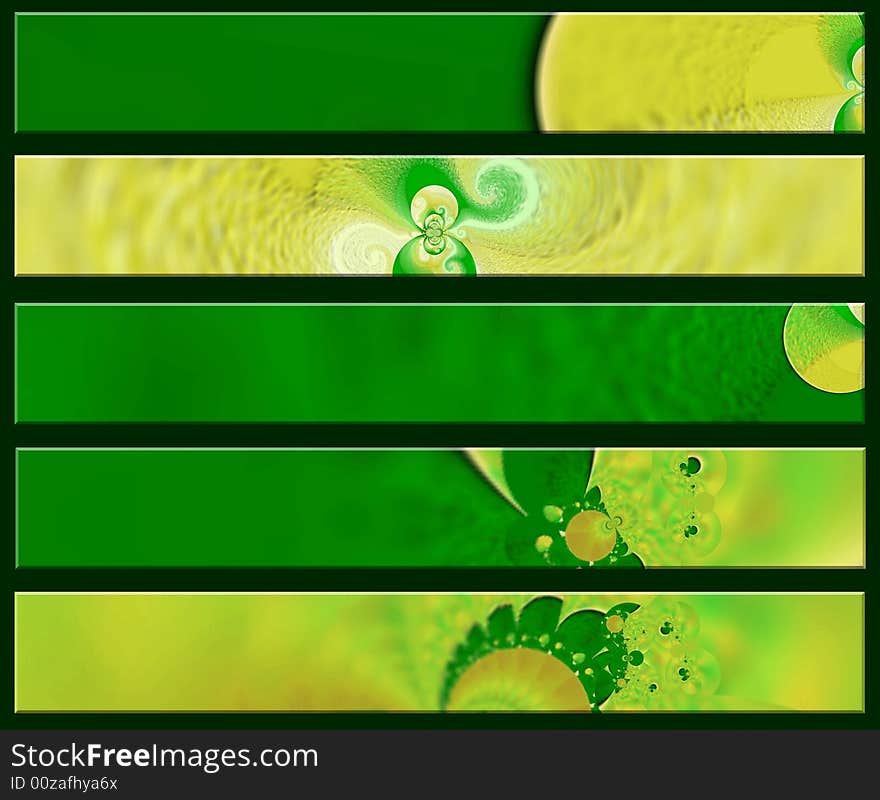 Five abstract banner in isolated background. Five abstract banner in isolated background